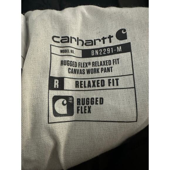 CARHARTT Rugged Flex Relaxed Fit Canvas Work Pant Pants Black- Men’s 40W 30L - Picture 4 of 7